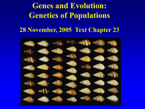 Genes and Evolution: Genetics of Populations
