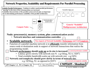 Network Properties, Scalability and Requirements For Parallel Processing