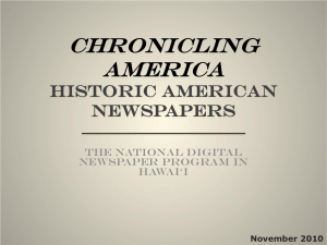 Chronicling America Historic American Newspapers