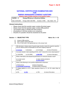 –Set B Paper 3 NATIONAL CERTIFICATION EXAMINATION 2005