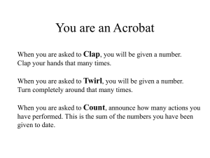 You are an Acrobat Clap Twirl