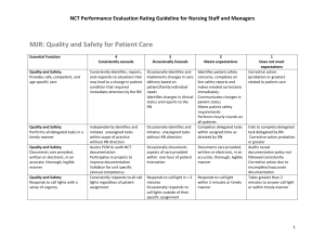 MJR: Quality and Safety for Patient Care