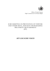 SUBCOMMITTEE ON PREVENTION OF TORTURE AND OTHER CRUEL, INHUMAN OR DEGRADING (SPT)