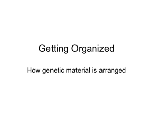 Getting Organized How genetic material is arranged