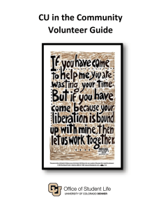 CU in the Community Volunteer Guide