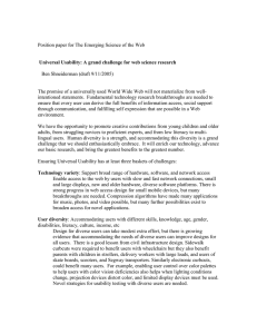 Position paper for The Emerging Science of the Web