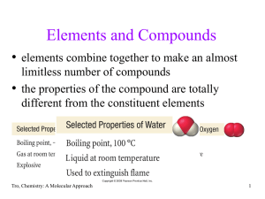 Elements and Compounds •