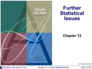 Further Statistical Issues Chapter 12