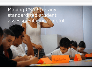 Making CSAP (or any standardized student assessment) meaningful