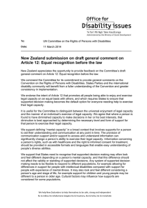 New Zealand submission on draft general comment on