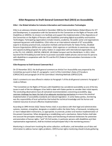 G3ict Response to Draft General Comment No2 (2013) on Accessibility