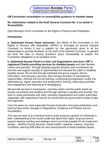 UN Convention consultation on accessibility guidance to member states
