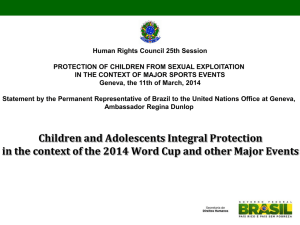 Human Rights Council 25th Session PROTECTION OF CHILDREN FROM SEXUAL EXPLOITATION