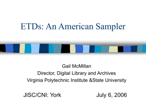 ETDs: An American Sampler