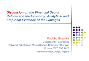 Discussion on the Financial Sector Reform and the Economy: Analytical and
