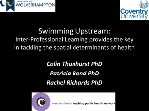 Swimming Upstream: Inter-Professional Learning provides the key Colin Thunhurst PhD