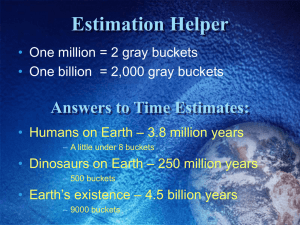 Estimation Helper Answers to Time Estimates: