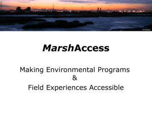 Marsh Making Environmental Programs &amp; Field Experiences Accessible