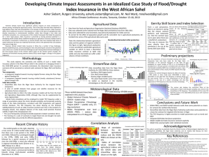 Developing Climate Impact Assessments in an Idealized Case Study of... Index Insurance in the West African Sahel