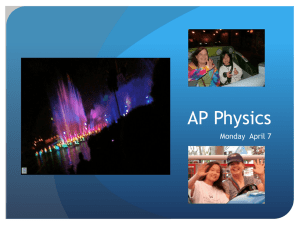 AP Physics Monday  April 7