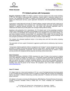 ITC Infotech partners with Compuware