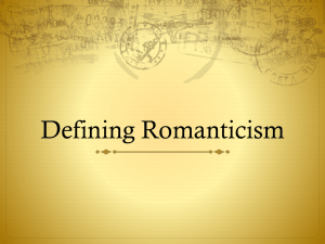 Defining Romanticism
