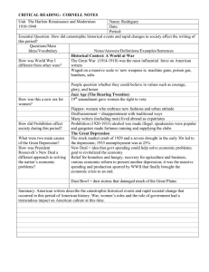 CRITICAL READING:  CORNELL NOTES Name: Rodriguez 1910-1940