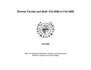 Diverse Faculty and Staff: Fall 2006 to Fall 2008 Fall 2008