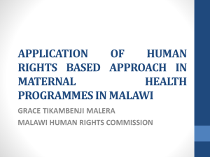 APPLICATION OF HUMAN RIGHTS BASED APPROACH IN
