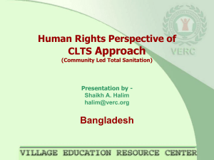 Approach Human Rights Perspective of CLTS Bangladesh
