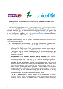 Non-Governmental proposal for a better implementation of the EU directive... protection of child victims in human trafficking cases in the...