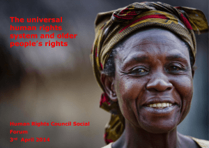 The universal human rights system and older people’s rights