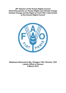 28 Session of the Human Rights Council FAO’s intervention