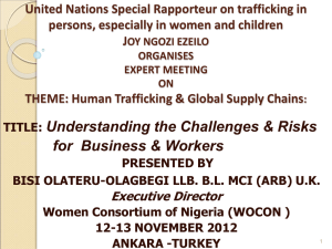 United Nations Special Rapporteur on trafficking in J