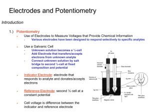 Electrodes and Potentiometry Introduction 1.) Potentiometry