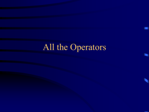 All the Operators
