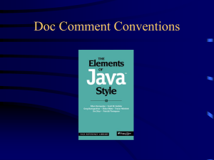 Doc Comment Conventions