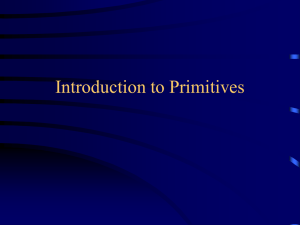 Introduction to Primitives