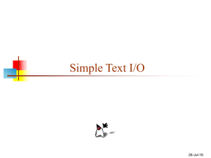 Simple Text I/O 26-Jul-16