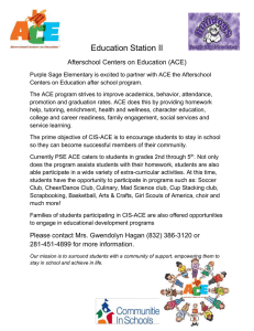 Education Station II  Afterschool Centers on Education (ACE)