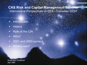 CAS Risk and Capital Management Seminar