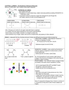 CHAPTER 4- CARBON – The Backbone of Biological Molecules