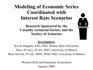 Modeling of Economic Series Coordinated with Interest Rate Scenarios Research Sponsored by the