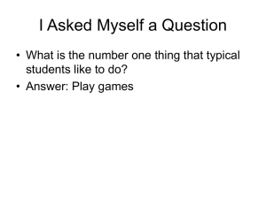 I Asked Myself a Question students like to do?