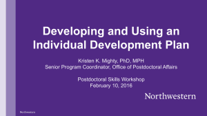 Developing and Using an Individual Development Plan