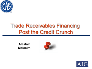 Trade Receivables Financing Post the Credit Crunch Alastair Malcolm