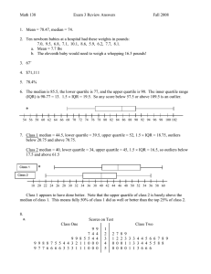 Math 138 Exam 3 Review Answers Fall 2008