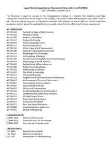 Upper-Division Social Science Requirement Course List [as of Fall 2013]