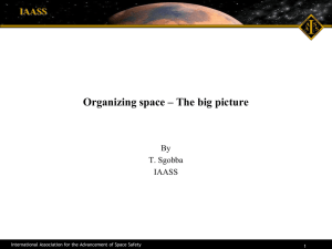 Organizing space – The big picture IAASS By T. Sgobba
