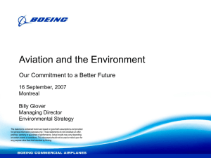 Aviation and the Environment Our Commitment to a Better Future Montreal
